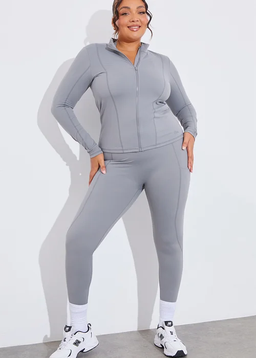 In The Style Grey Seam Detail Jacket - Size 8 Image 8