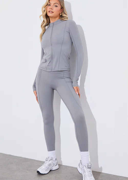 In The Style Grey Seam Detail Jacket - Size 8 Image 3