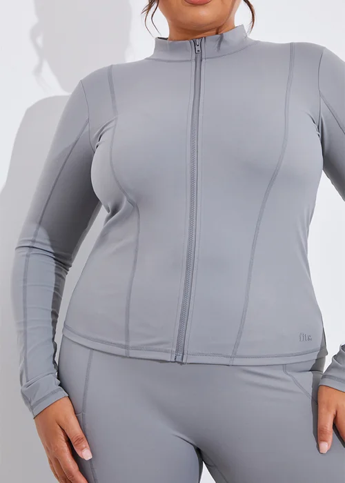In The Style Grey Seam Detail Jacket - Size 8 Image 9