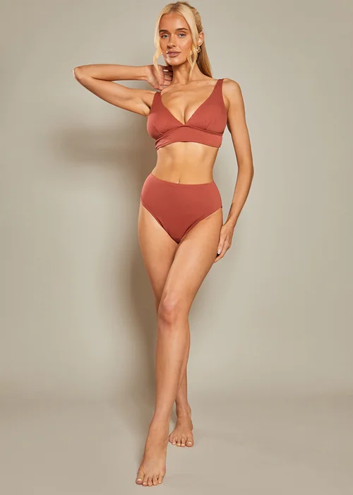 In The Style Rust Halter Neck Bikini Top - 8 Image 3