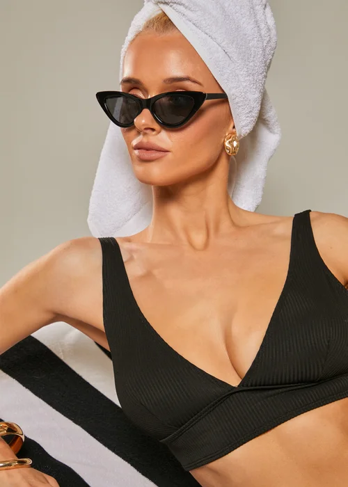 In The Style Black Halter Neck Bikini Top - 8 Image 9