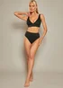 In The Style Black High Leg Bikini Bottoms - Size 22 Image 2