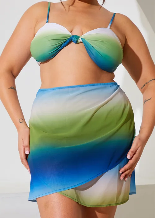 In The Style Multicolour Ombre Print Tie Sarong - 18 Image 5