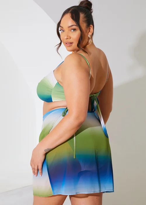 In The Style Multicolour Ombre Print Tie Sarong - 18 Image 2