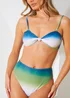 In The Style Perrie Sian Blue Ombre High Waisted Bikini Bottoms - Size 8 Image 5