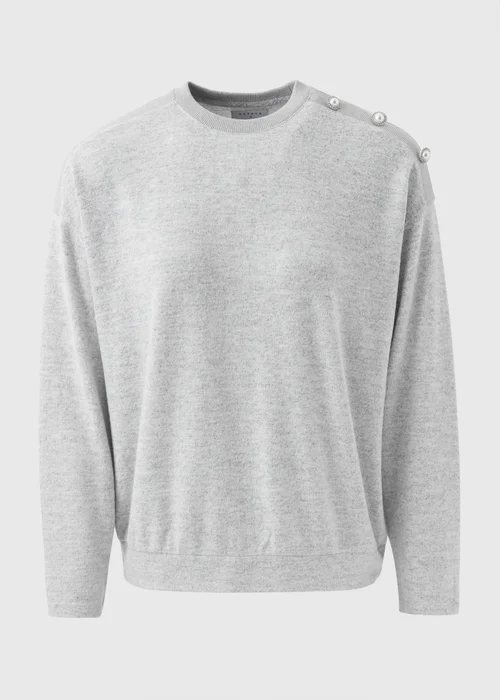 Grey Shoulder Embellished Sweatshirt - S Image 4