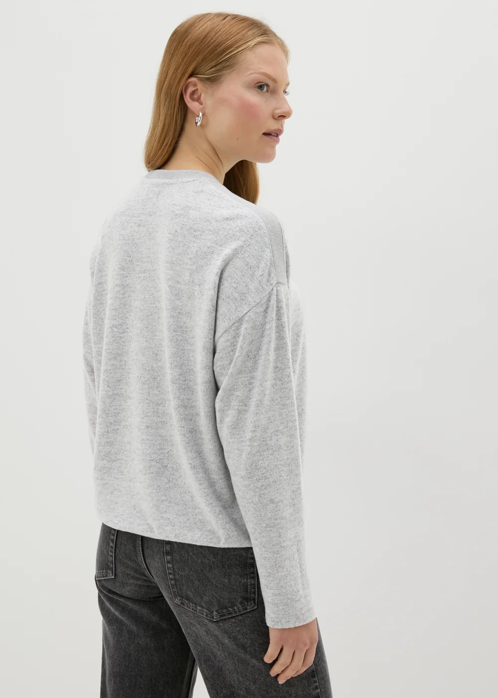 Grey Shoulder Embellished Sweatshirt - S Image 2