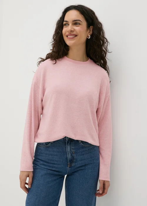 Pink Shoulder Embellished Jumper - S Image 1