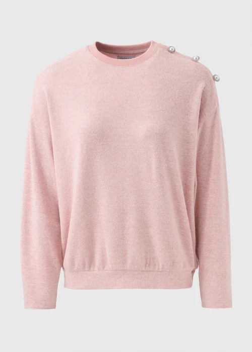 Pink Shoulder Embellished Jumper - S Image 4