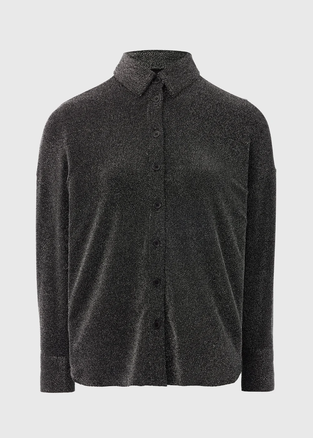 Black Long Sleeve Glitter Shirt - 8 Image 3