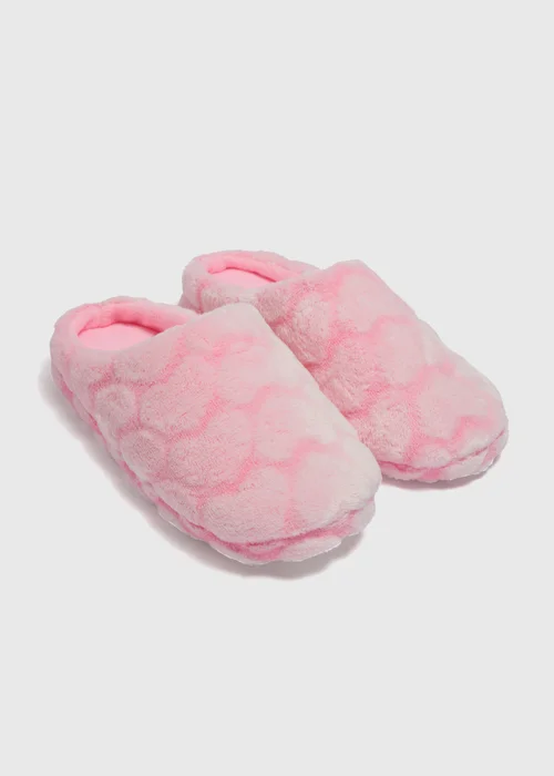 Girls Pink Heart Mule Slippers (Younger 10-Older 5) - Size 1 Image 1