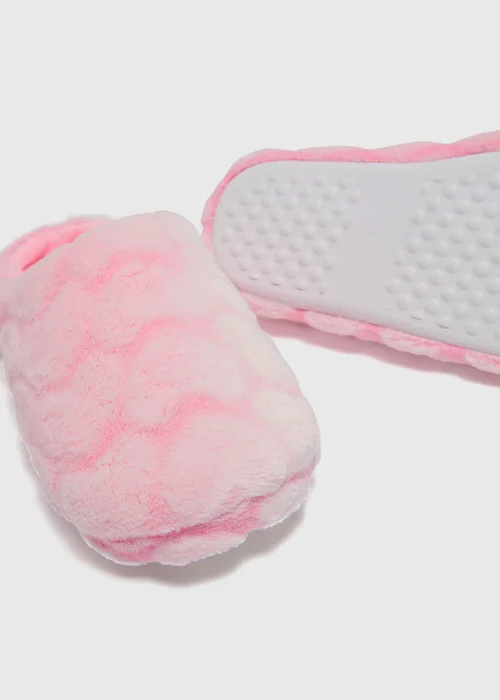 Girls Pink Heart Mule Slippers (Younger 10-Older 5) - Size 1 Image 2
