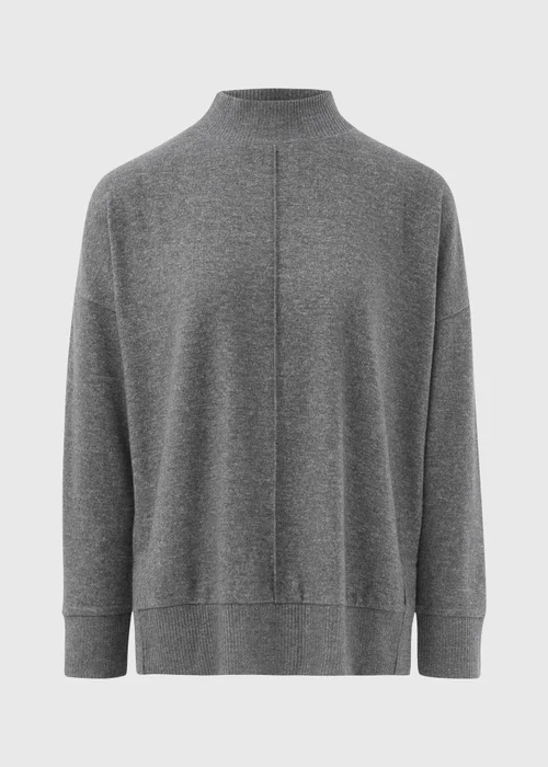 Charcoal Front Seam Oversized Top - Small Image 4