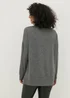 Charcoal Front Seam Oversized Top - Small Image 2