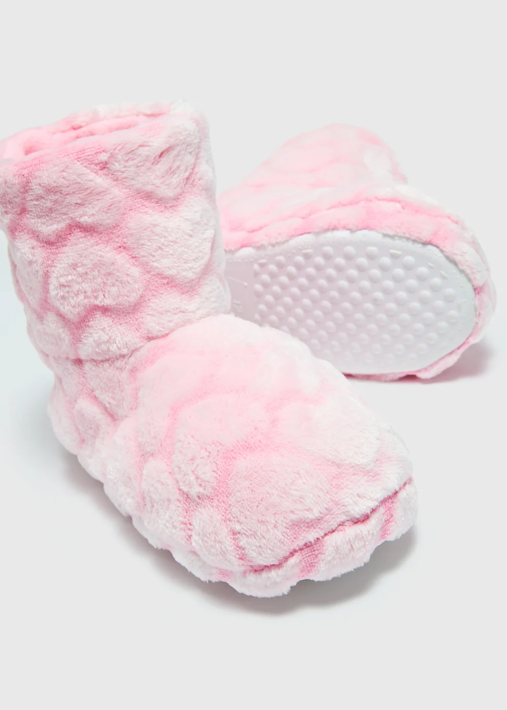 Girls Pink Heart Boot Slippers (Younger 10-Older 5) - 1 Image 2