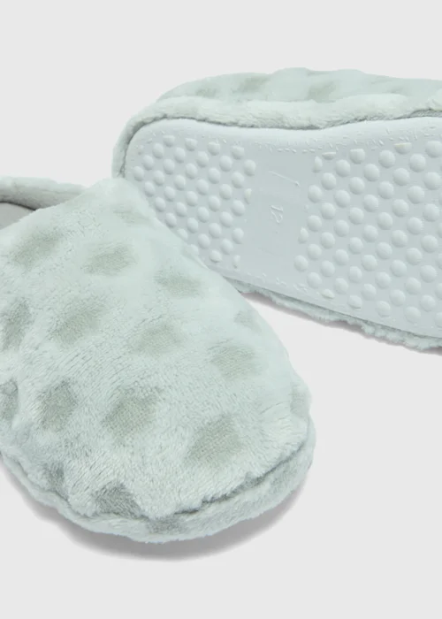 Kids Grey Star Mule Slippers (Younger 10-Older 6) - Size 1 Image 2