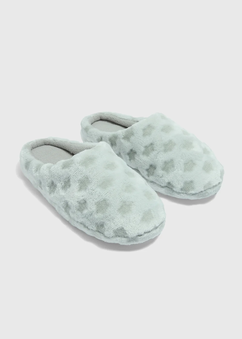Kids Grey Star Mule Slippers (Younger 10-Older 6) - Size 1 Image 1