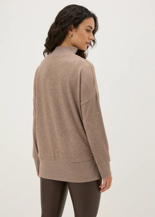 Camel Front Seam Oversized Top - S Image 2
