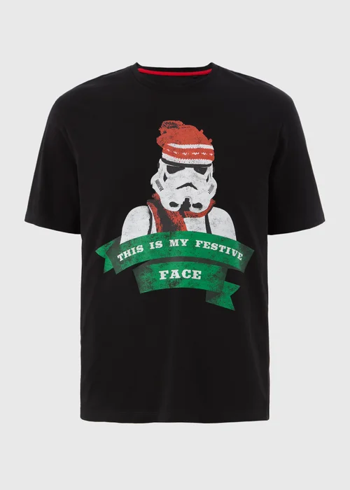 Star Wars Black Christmas Stormtrooper T-Shirt - S Image 4
