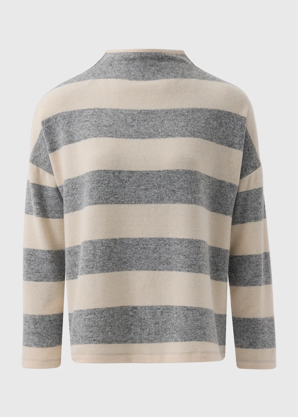 Grey Stripe Soft Touch Jumper - S Image 4