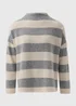 Grey Stripe Soft Touch Jumper - S Image 4