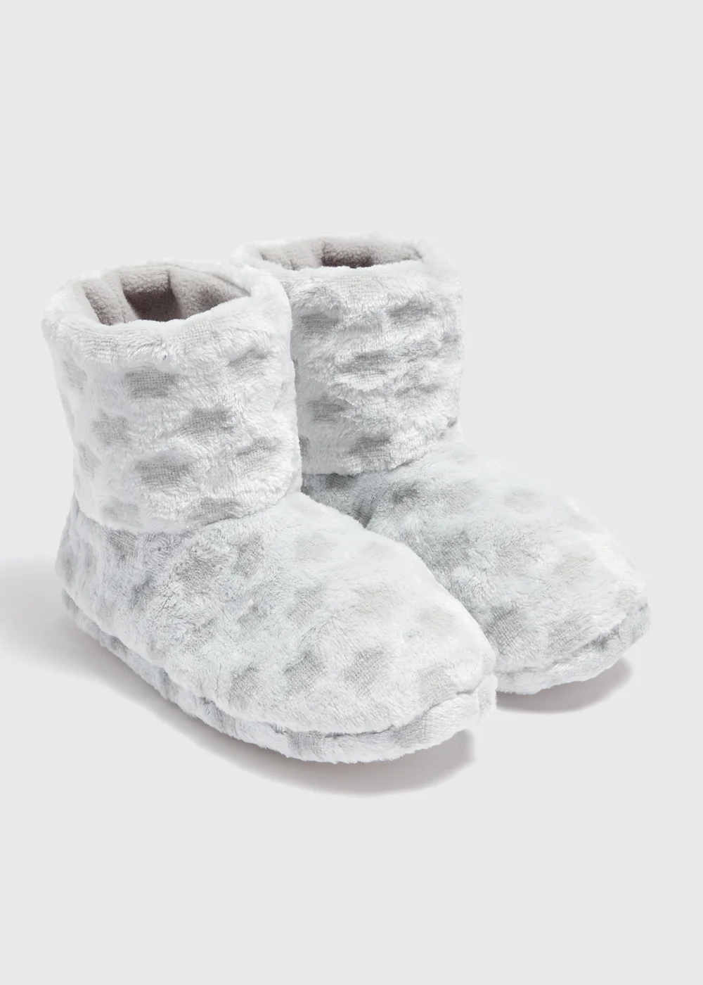 Girls Grey Star Boot Slippers (Younger 10-Older 6) - Size 1 Image 1