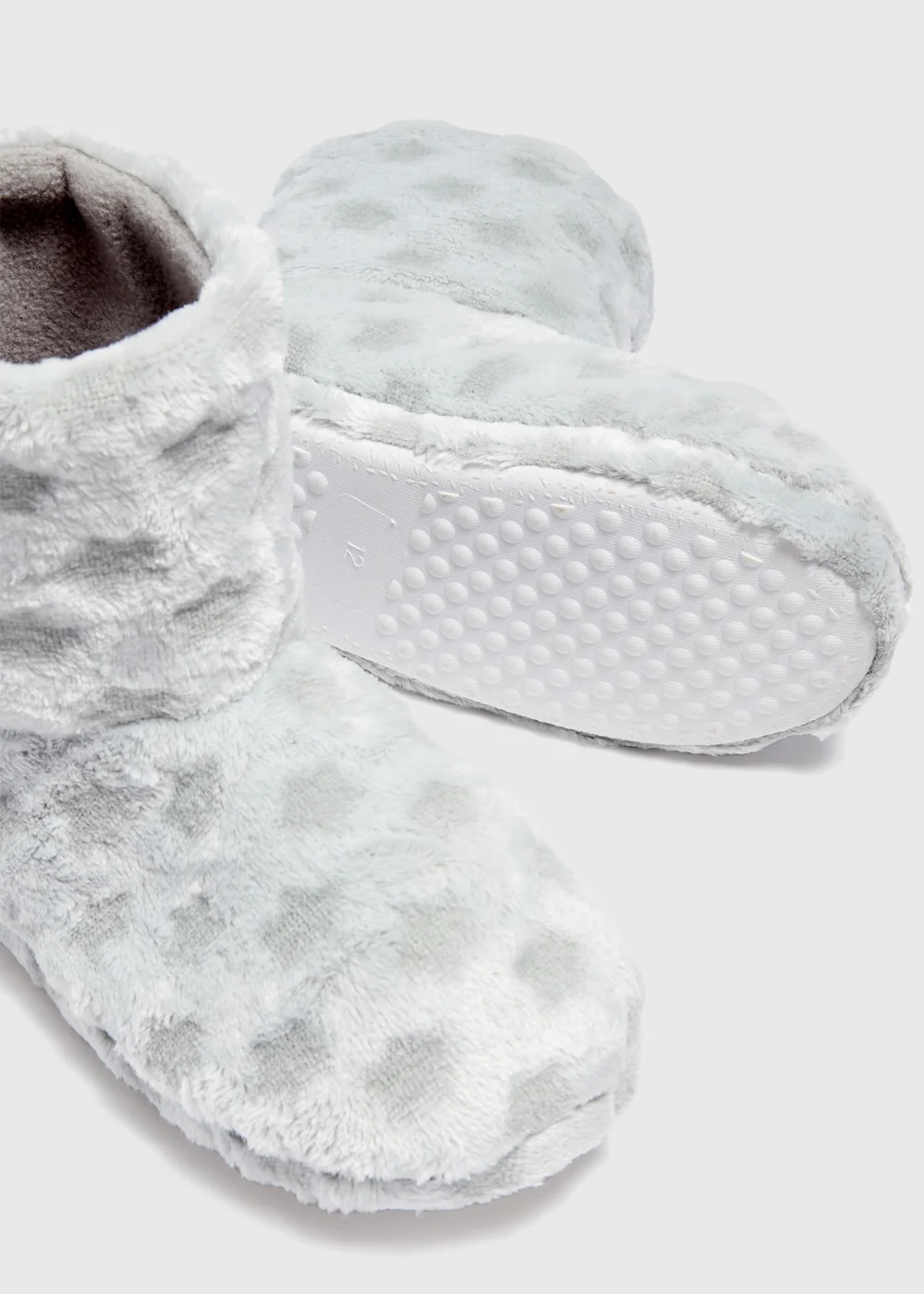 Girls Grey Star Boot Slippers (Younger 10-Older 6) - Size 1 Image 2