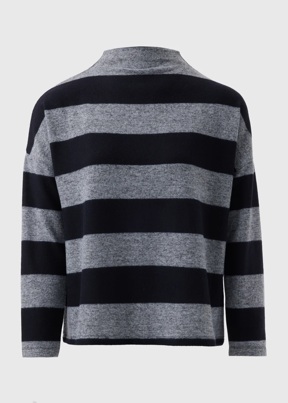 Grey Stripe Soft Touch Jumper - S Image 4