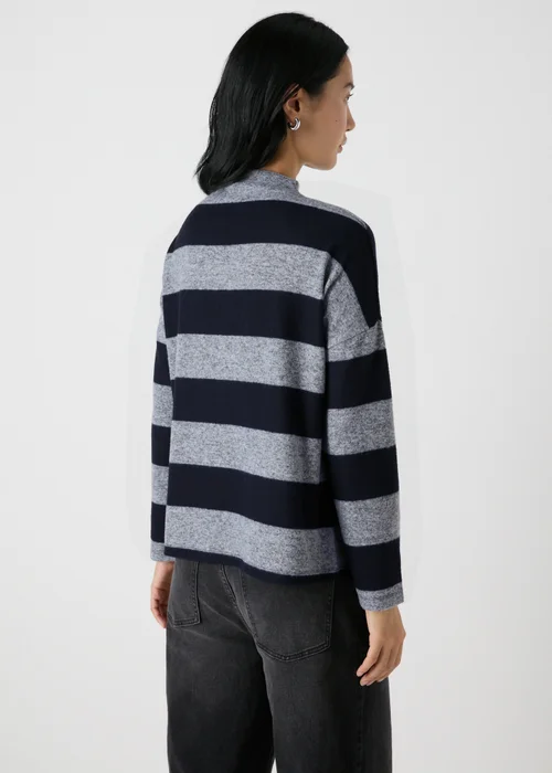 Grey Stripe Soft Touch Jumper - S Image 2