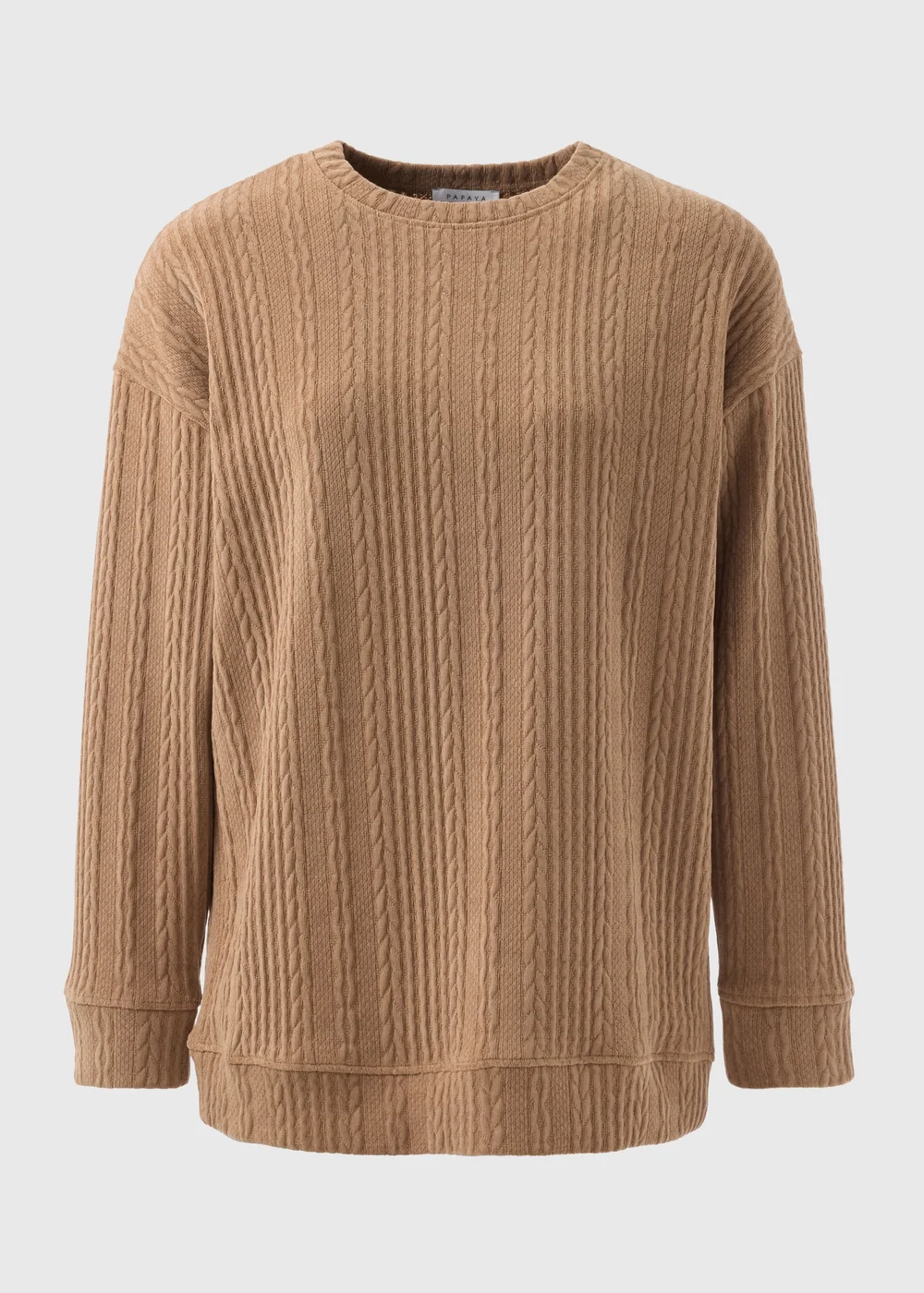 Brown Cable Knit Sweatshirt - S Image 4
