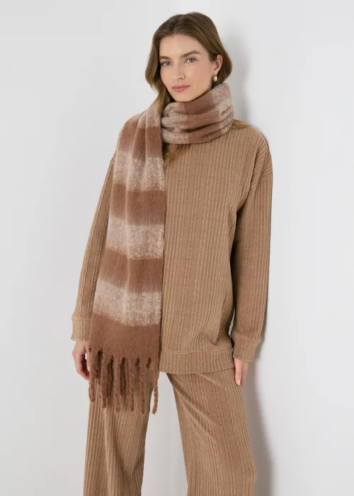 Brown Cable Knit Sweatshirt - S Image 3