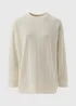 Cream Cable Knit Sweatshirt - Small Image 4