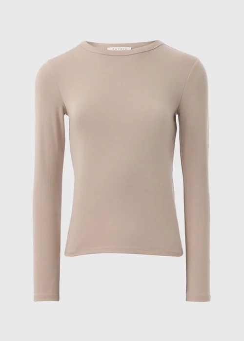 Beige Long Sleeved T-Shirt - Size 8 Image 3