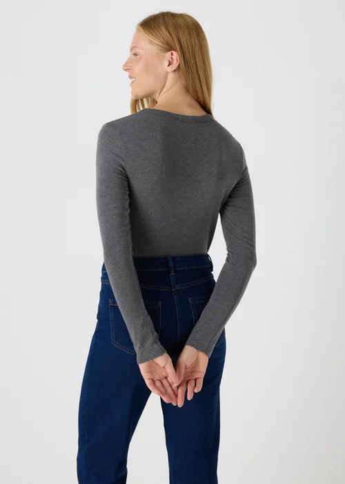 Charcoal Long Sleeve Top - 8 Image 2