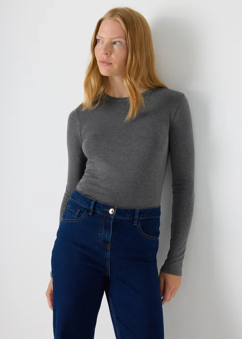 Charcoal Long Sleeve Top - 8 Image 1