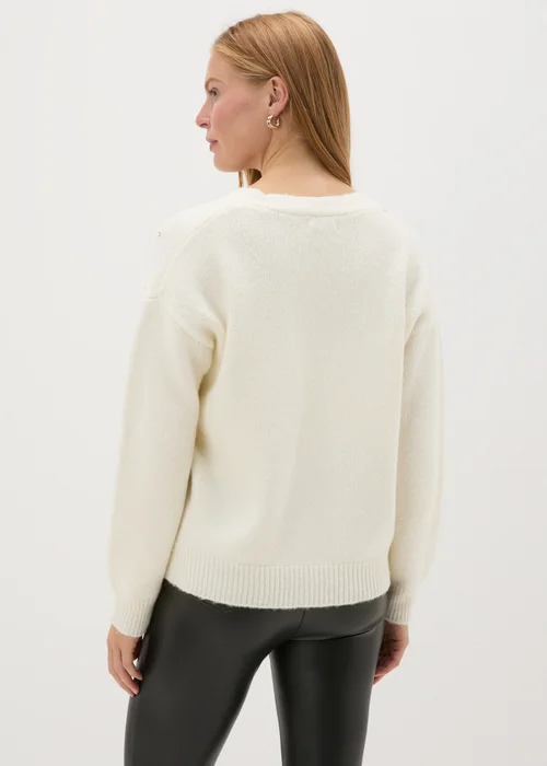 Cream Embellished Cardigan - XS Image 2