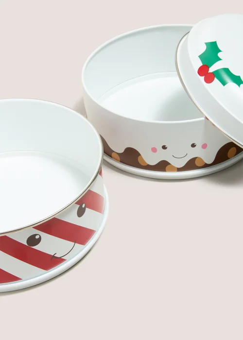 Christmas Stacking Cake Tins Image 2