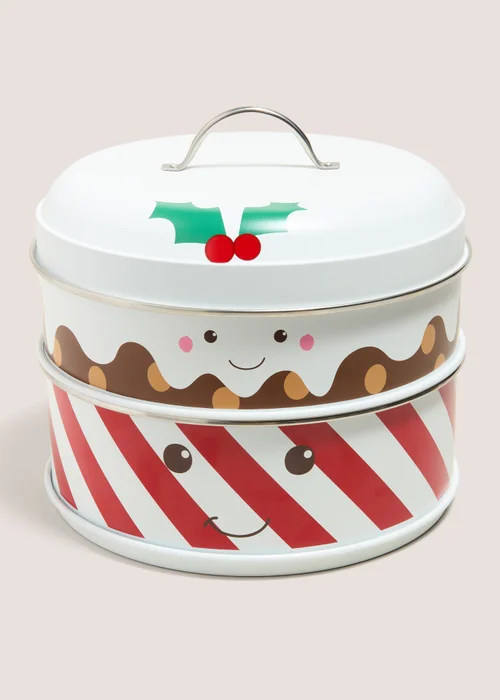 Christmas Stacking Cake Tins Image 1
