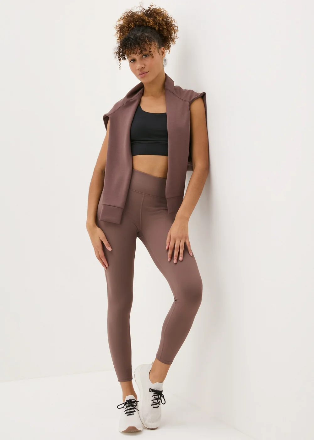 Souluxe Brown Long Leggings - 8 Image 1