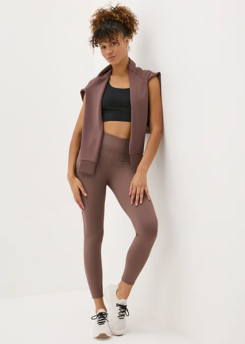 Souluxe Brown Long Leggings - 8 Image 1