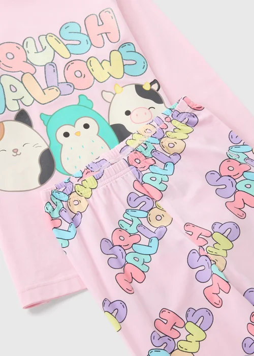 Squishmallows Girls Pink Pyjama Set (5-13yrs) - Age 10 Years Image 2