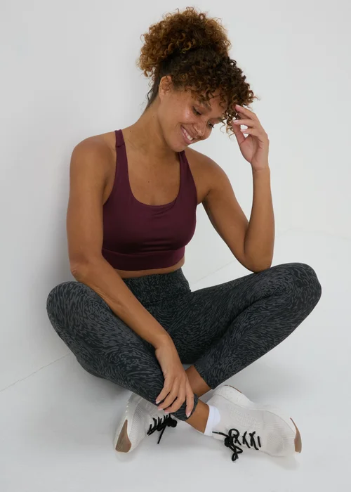 Souluxe Burgundy Crop Top - Small Image 1