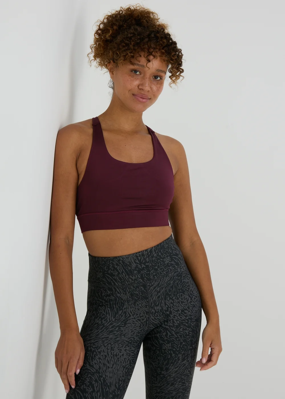 Souluxe Burgundy Crop Top - Small Image 4