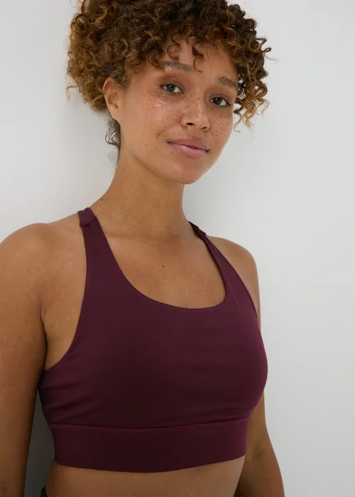 Souluxe Burgundy Crop Top - Small Image 3
