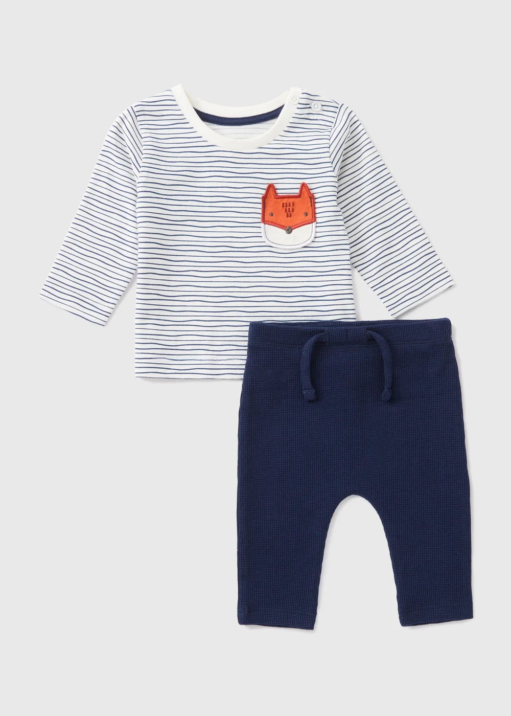 Baby White Stripe Fox Set (0-23mnths) - Age 0 - 3 Months Image 1