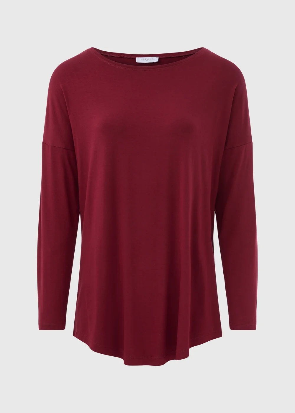 Burgundy Long Sleeve T Shirt - S Image 4