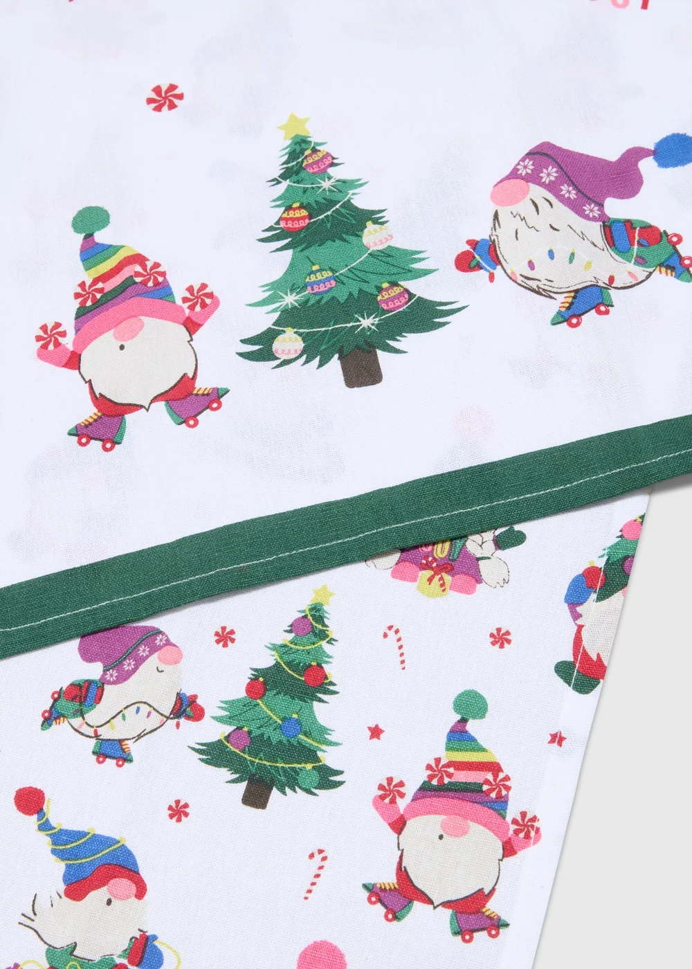 2 Pack White Christmas Gonk Tea Towels Image 2