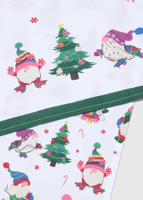2 Pack White Christmas Gonk Tea Towels Image 2
