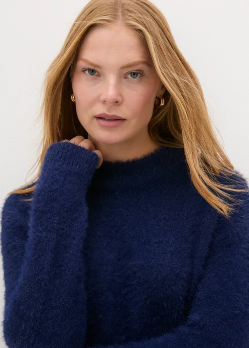Blue Feather Yarn Mini Jumper Dress - XS Image 3