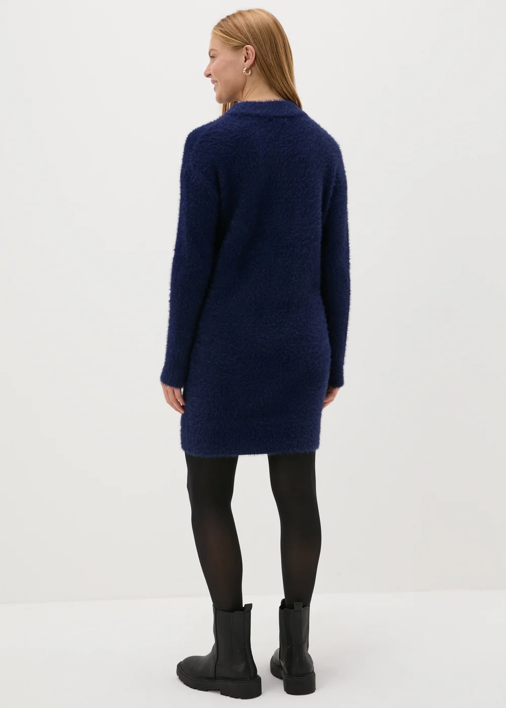 Blue Feather Yarn Mini Jumper Dress - XS Image 2